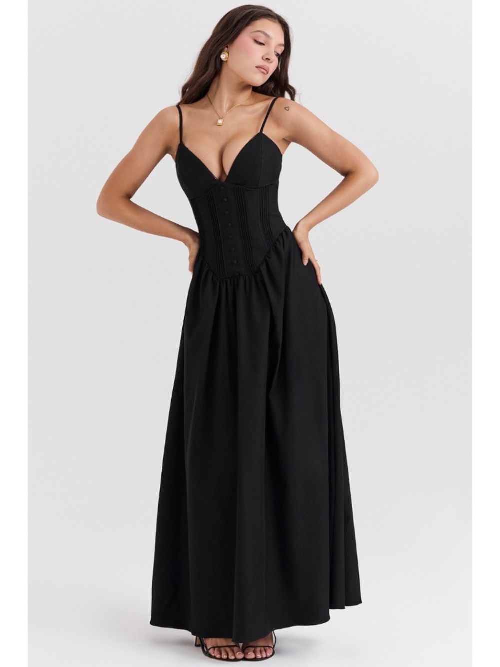 NEW House of CB Lova Dress Black Large - Picture 6 of 15
